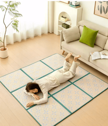 和モダン格子柄畳マット