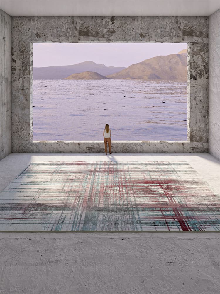 海辺の静寂 アート絨毯