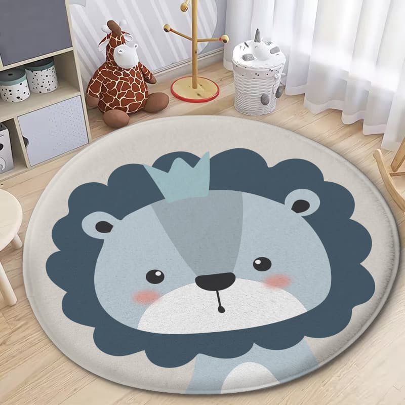 動物たちの笑顔キッズラグ