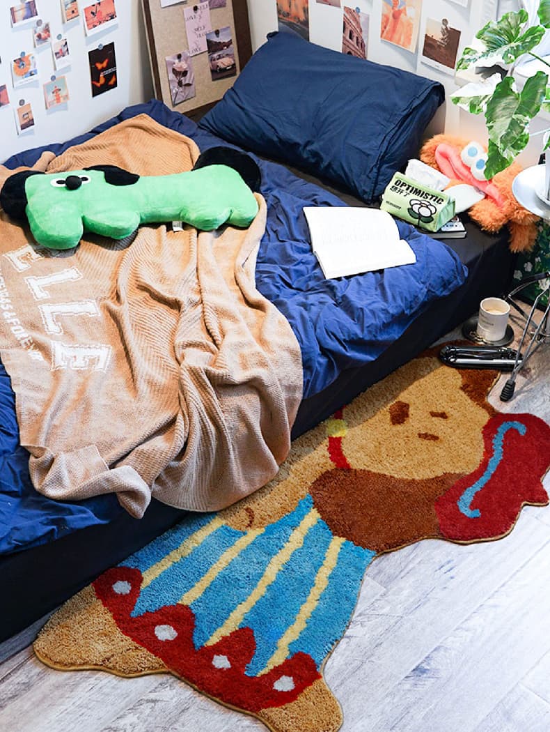 おすわりわんちゃん絨毯ラグ