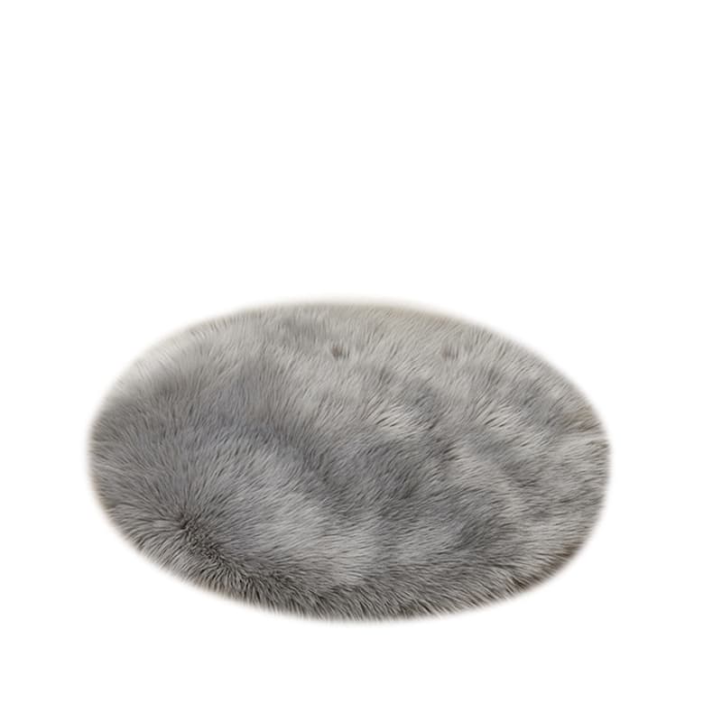 ふわもこ円形シャギーラグ